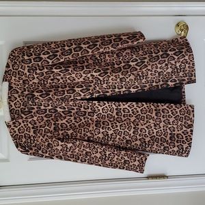 Animal print jacket.